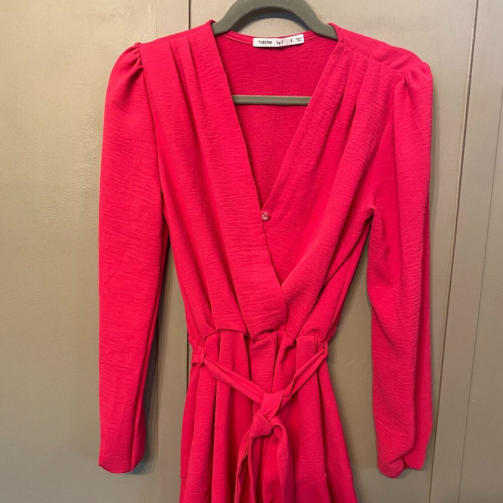 Womens Fraiche By J Tie Front Dress - Size Small